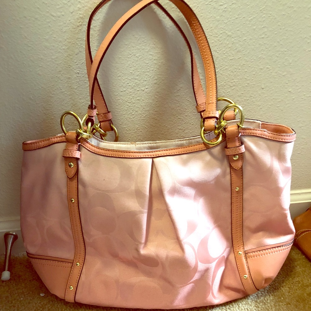 Pink Coach Tote Medium